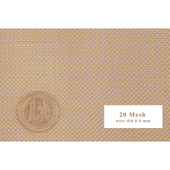 Tissu en laiton 20-120 Mesh Largeur 50mm-300mm CuZn36 CW507L Grille