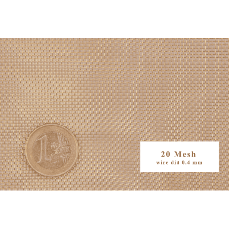 Tissu en laiton 20-120 Mesh Largeur 50mm-300mm CuZn36 CW507L Grille