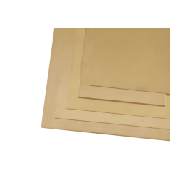 Tôle de laiton Ms63 0,3-10 mm 2.0321 plaques en laiton CuZn37 découpe tôle au choix